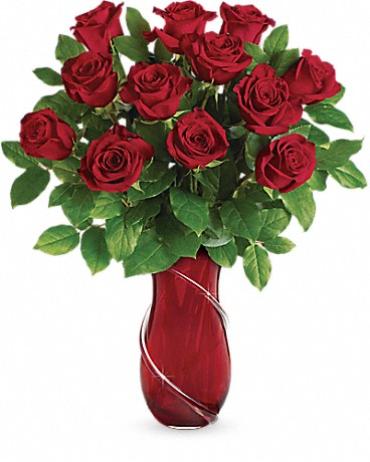 Teleflora\'s Wrapped with Passion vase